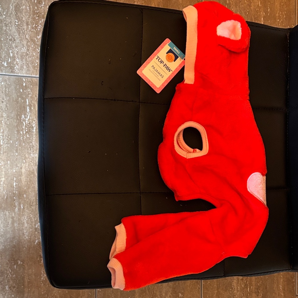 Top Paw Vibrant Red and Soft Pink Dog Pajamas